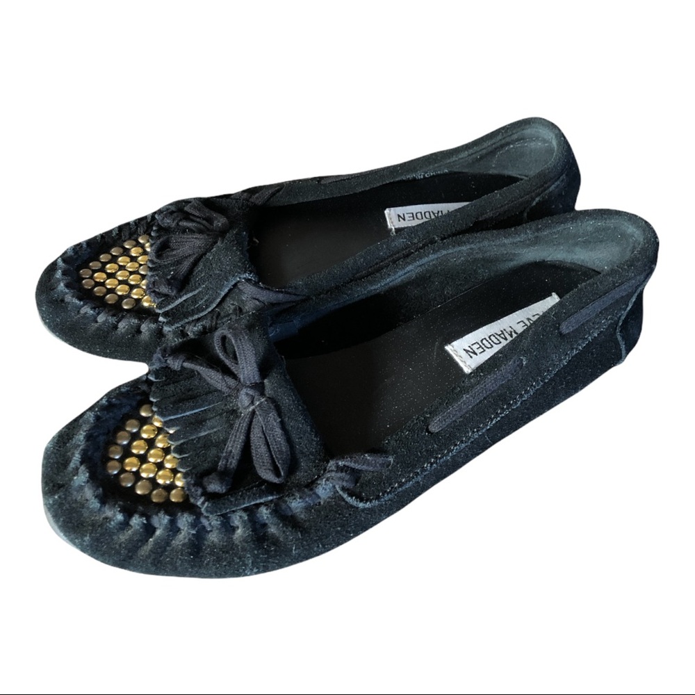 Steve Madden Tuppp suede studded moccasins women’s 7.5